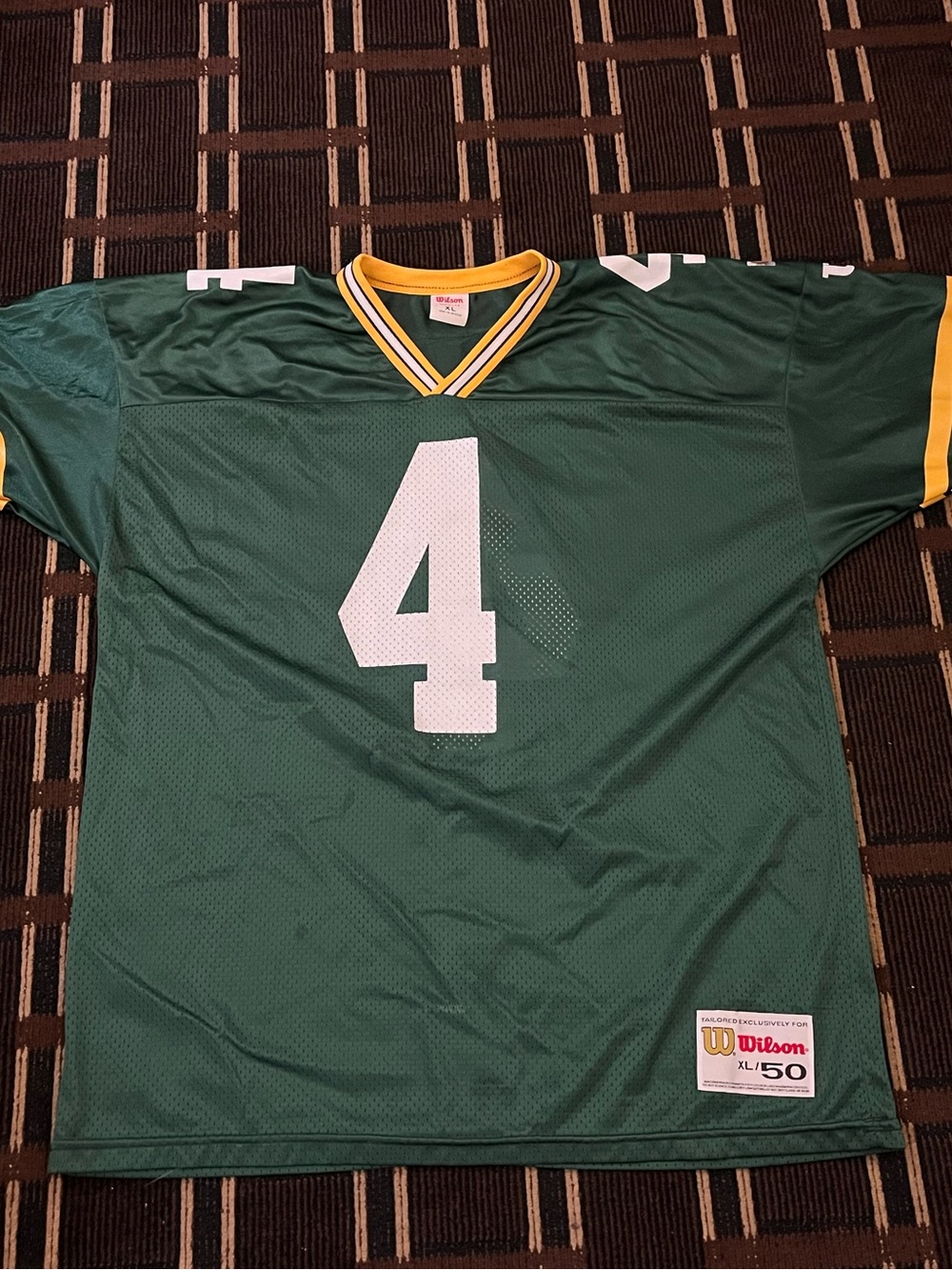 Vintage 90’s Wilson Brett Favre Jersey Green Bay Packers Size 50 Brand New